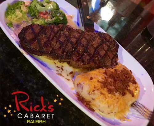 Delicious steak at ricks raleigh